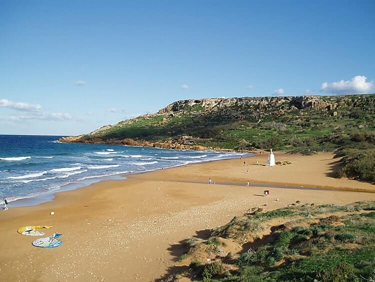 Plaże na Malcie: Ramla Bay